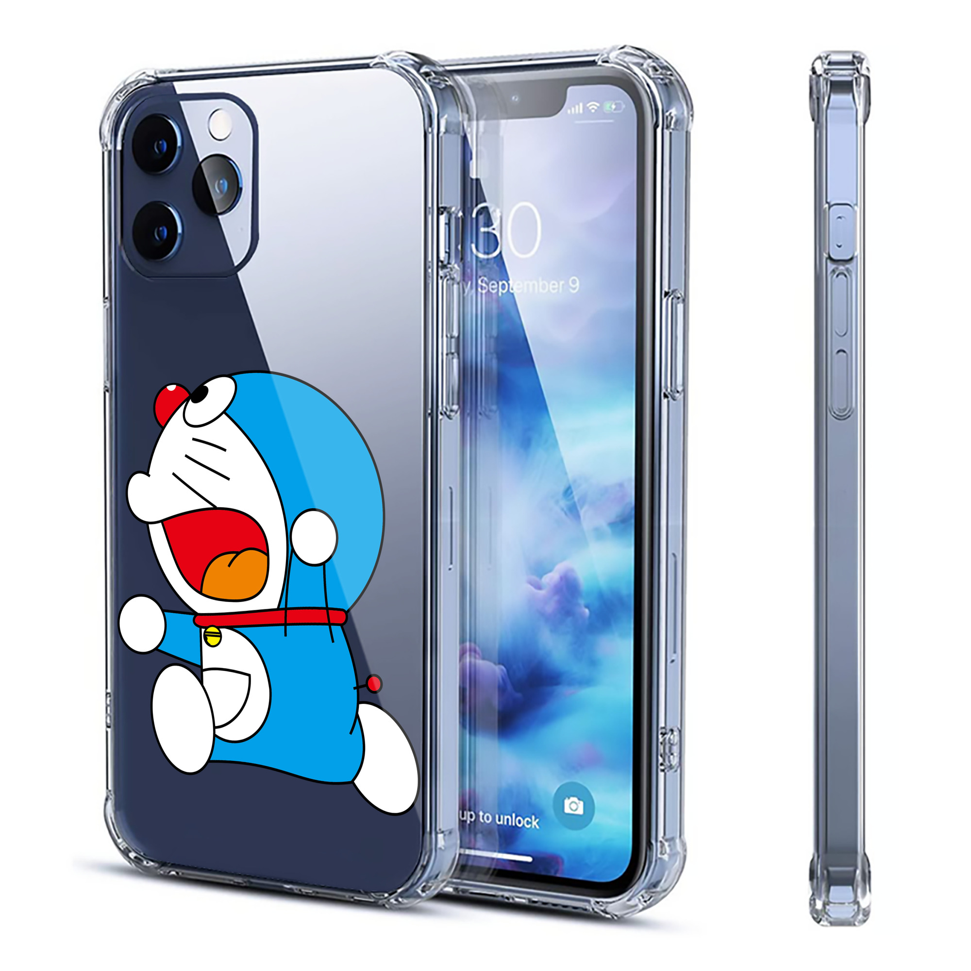 （画像用） ドラえもん Doraemon 【iPhone 12シリーズ対応】透明スマホケース（クリアソフトケース）